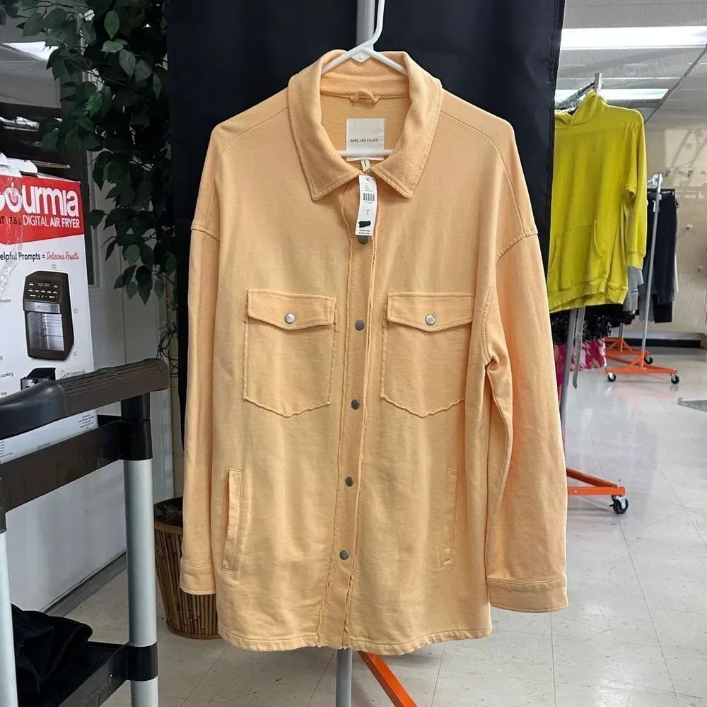 Anthropologie Apricot Button Down Shirt
